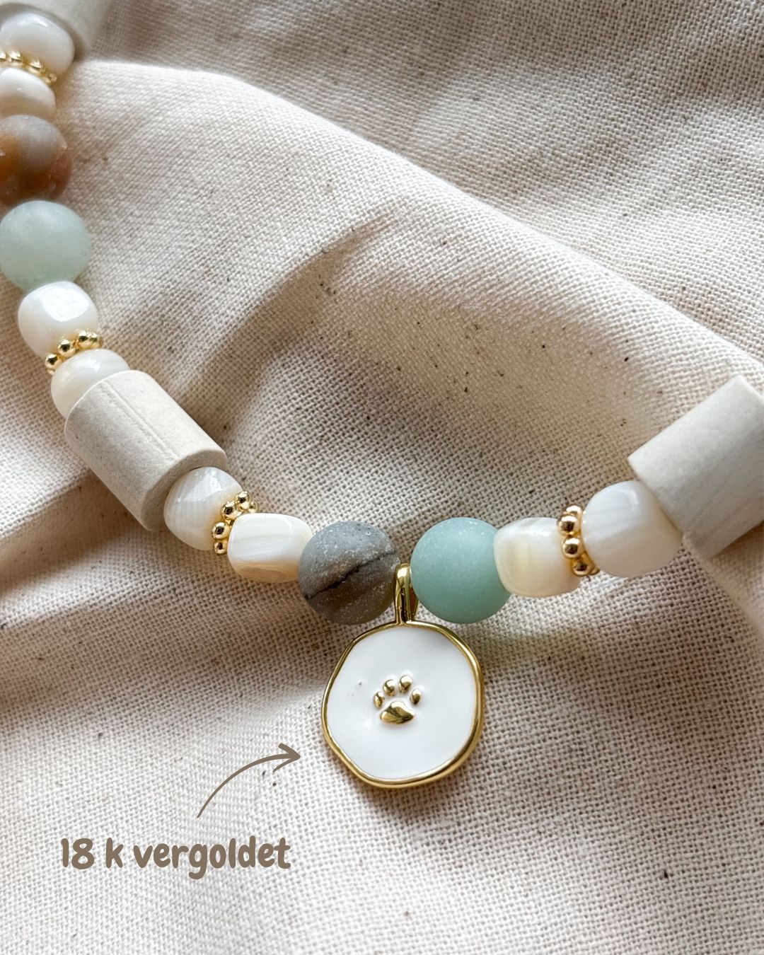 Em Keramik Kette Aloha Paw