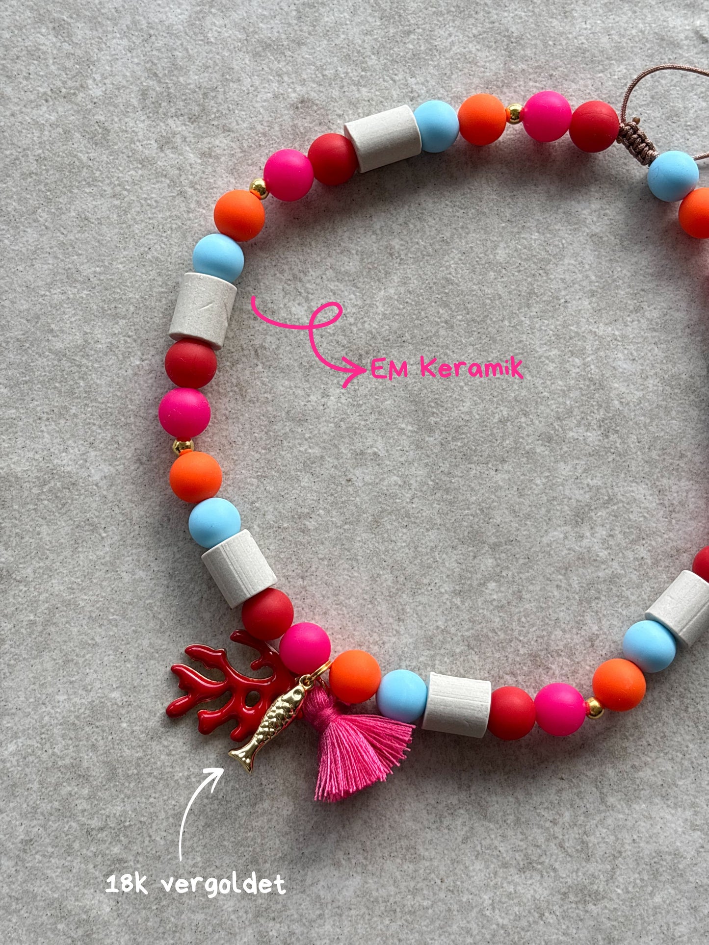 EM Keramik Kette Aloha Coral Ocean