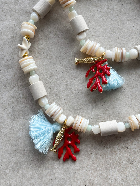 EM Keramik Kette Aloha Coral Maui