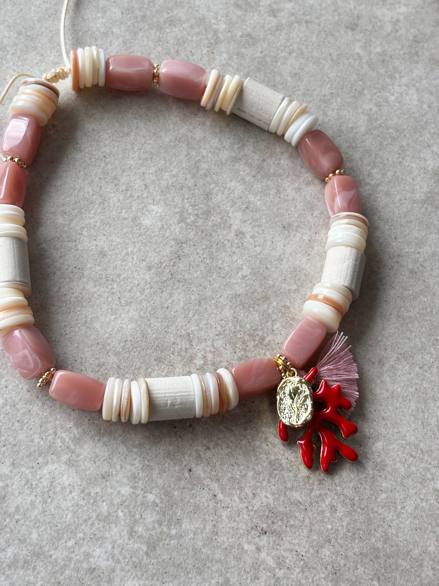 EM Keramik Kette Aloha Coral Bay · Blush