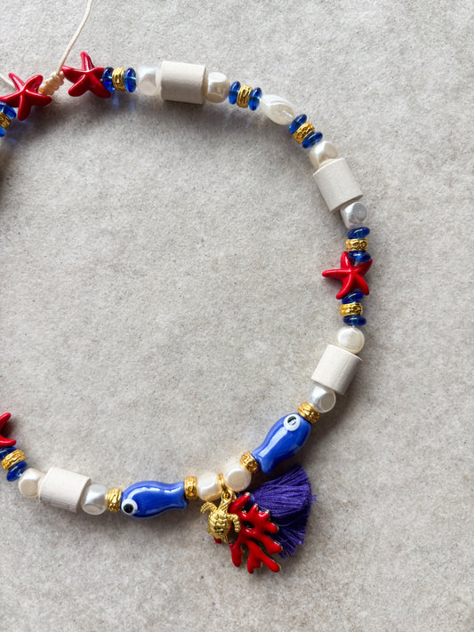 EM Keramik Kette Aloha Coral Pearl