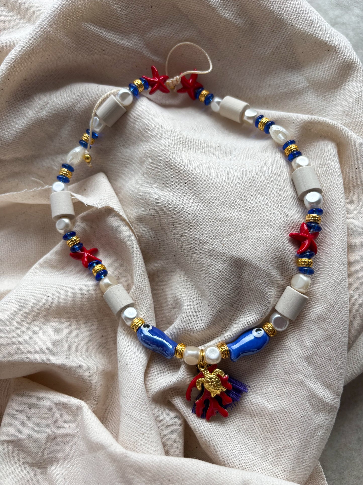 EM Keramik Kette Aloha Coral Pearl