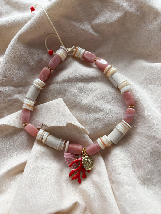 EM Keramik Kette Aloha Coral Bay · Blush