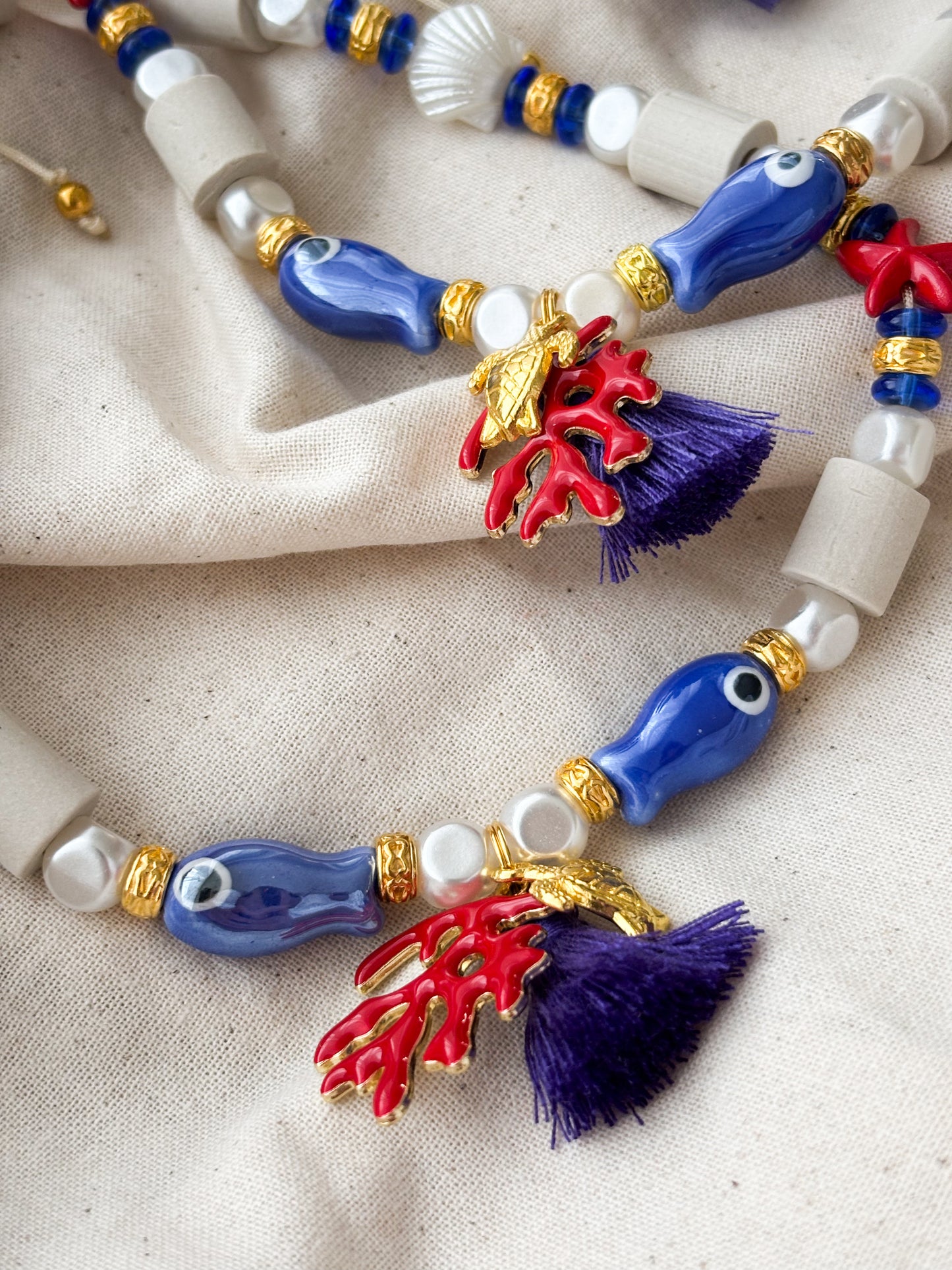 EM Keramik Kette Aloha Coral Pearl