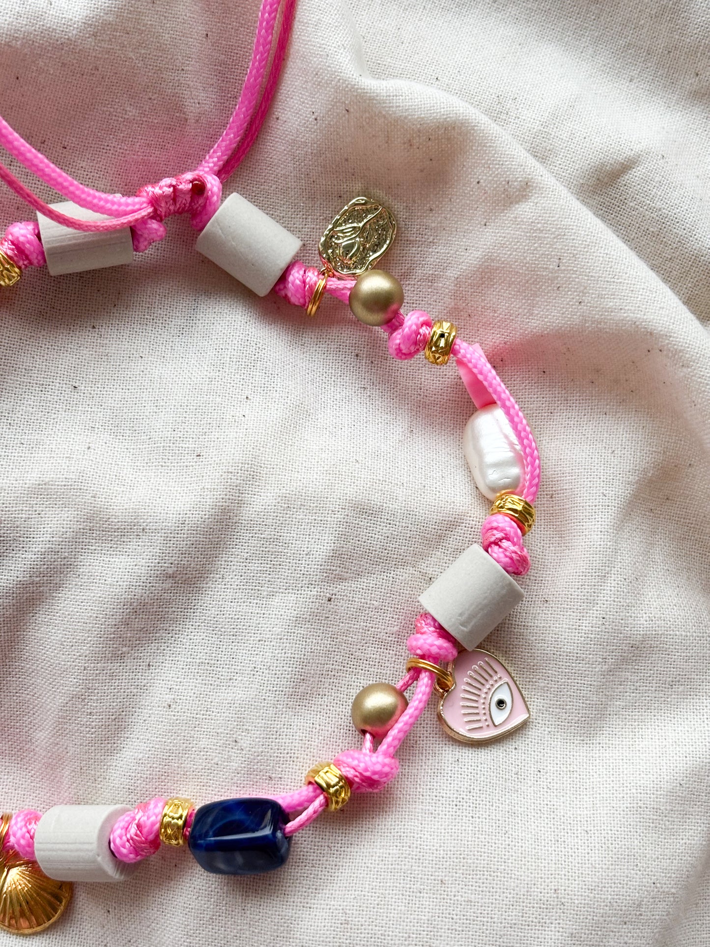 EM Keramik Kette Aloha Pink Charm