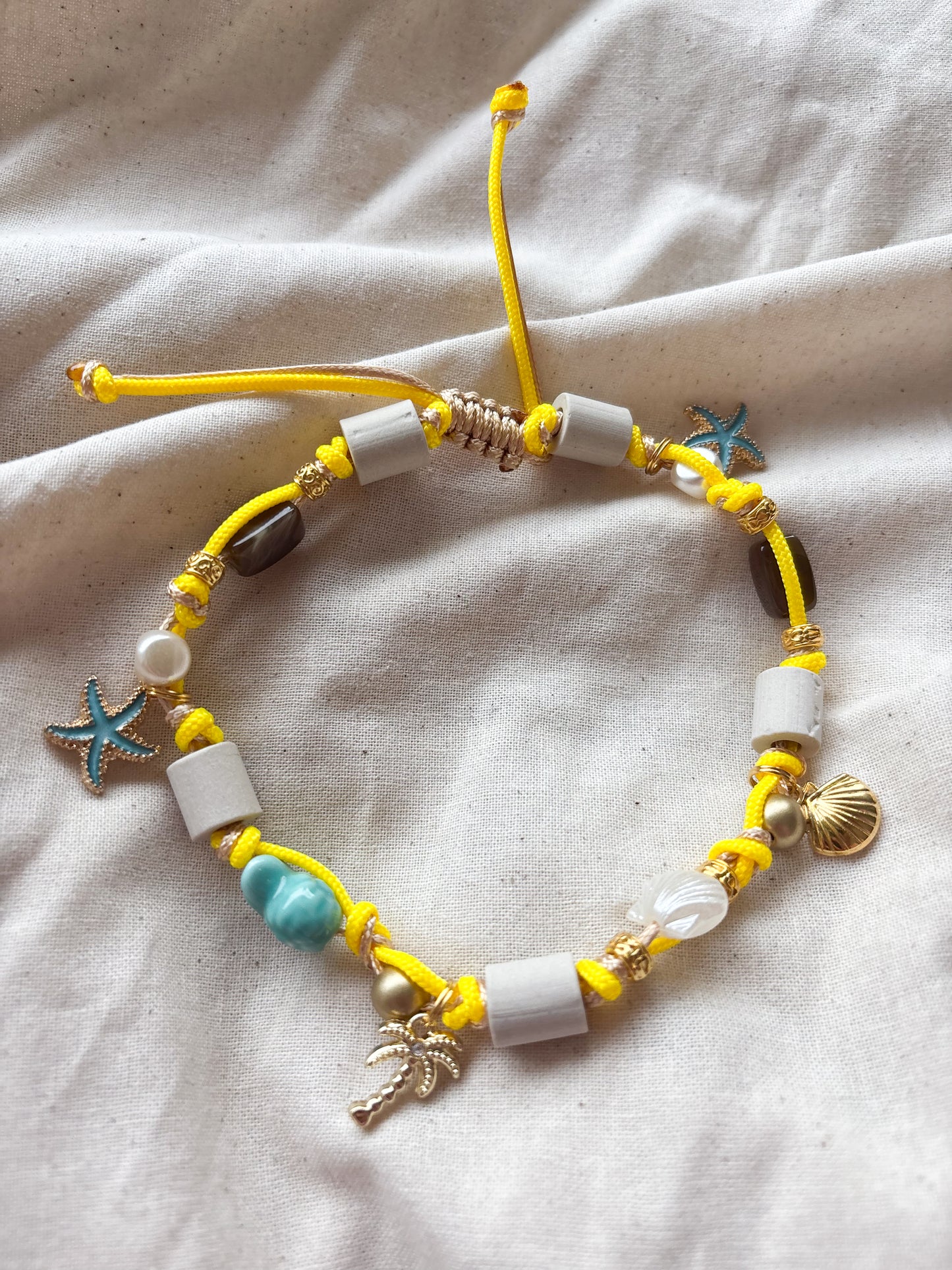 EM Keramik Kette Aloha Golden Charm