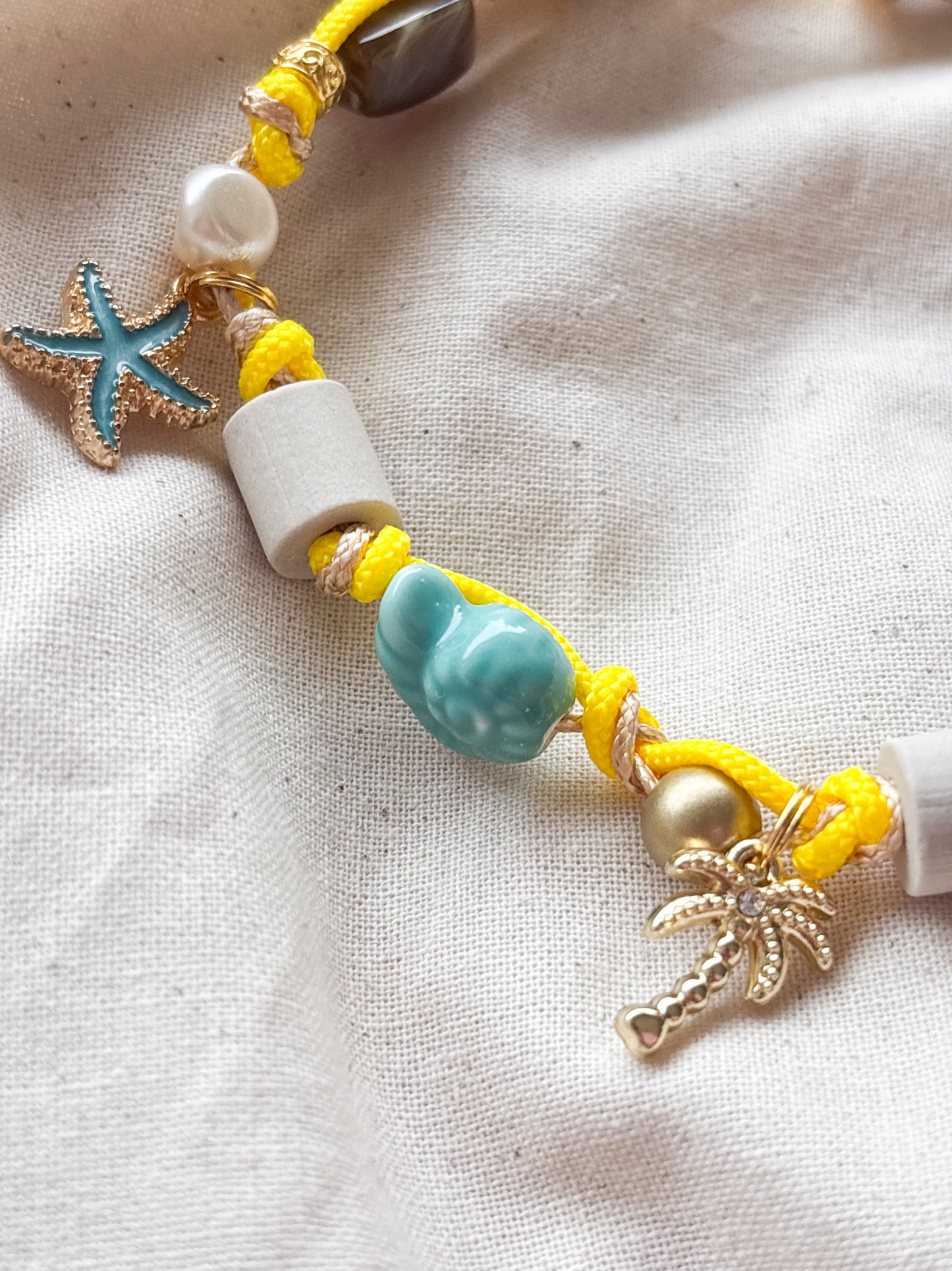 EM Keramik Kette Aloha Golden Charm