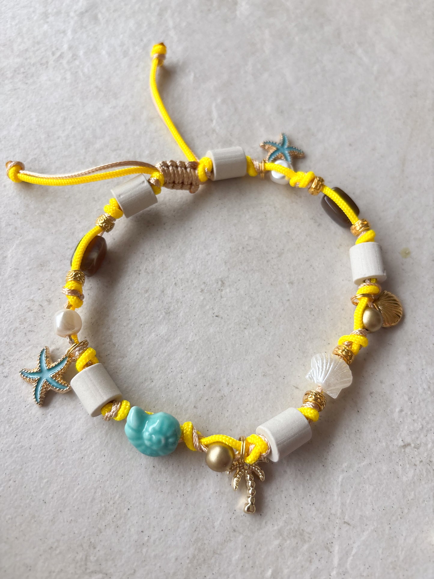 EM Keramik Kette Aloha Golden Charm