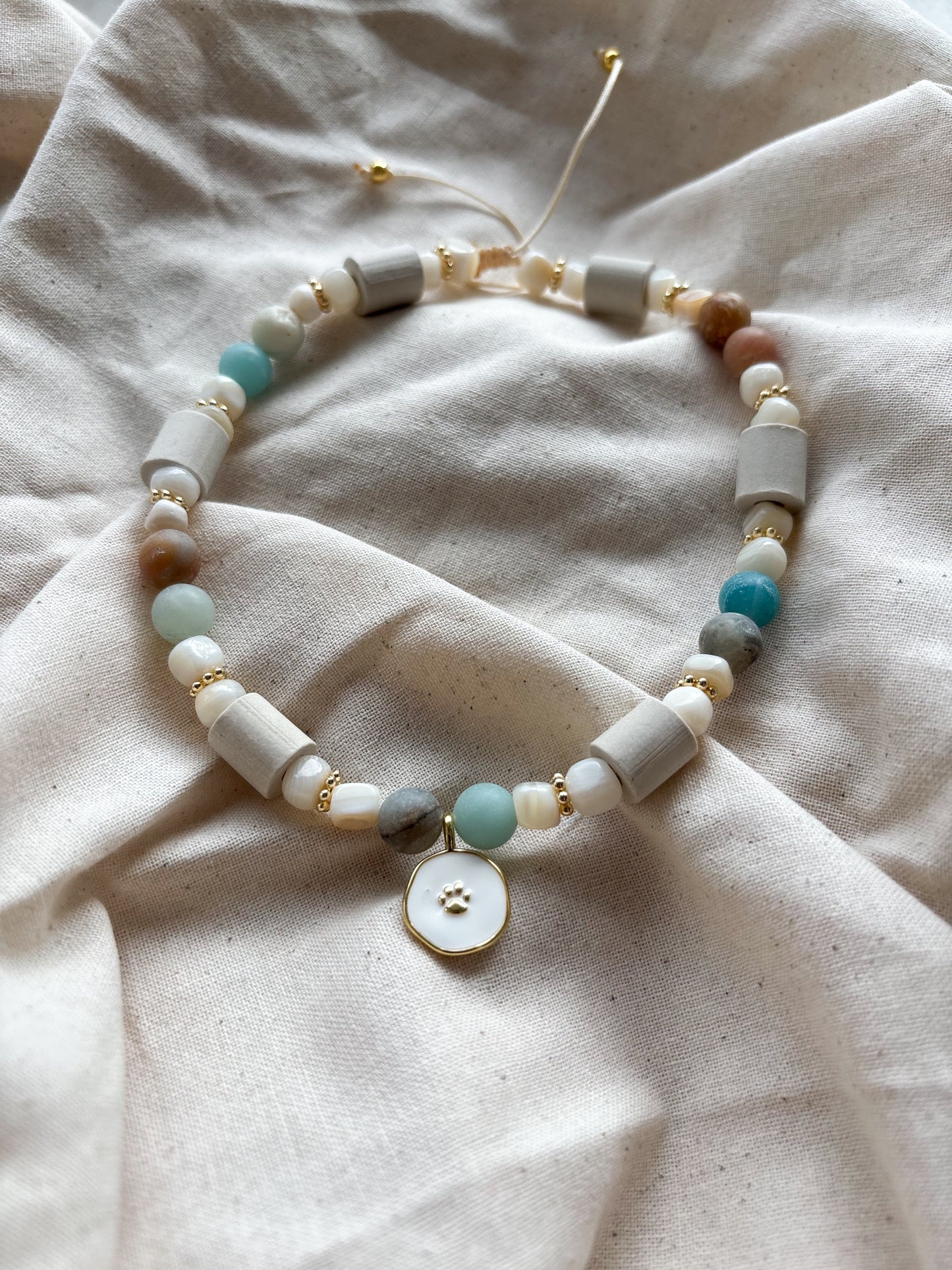 Em Keramik Kette Aloha Paw