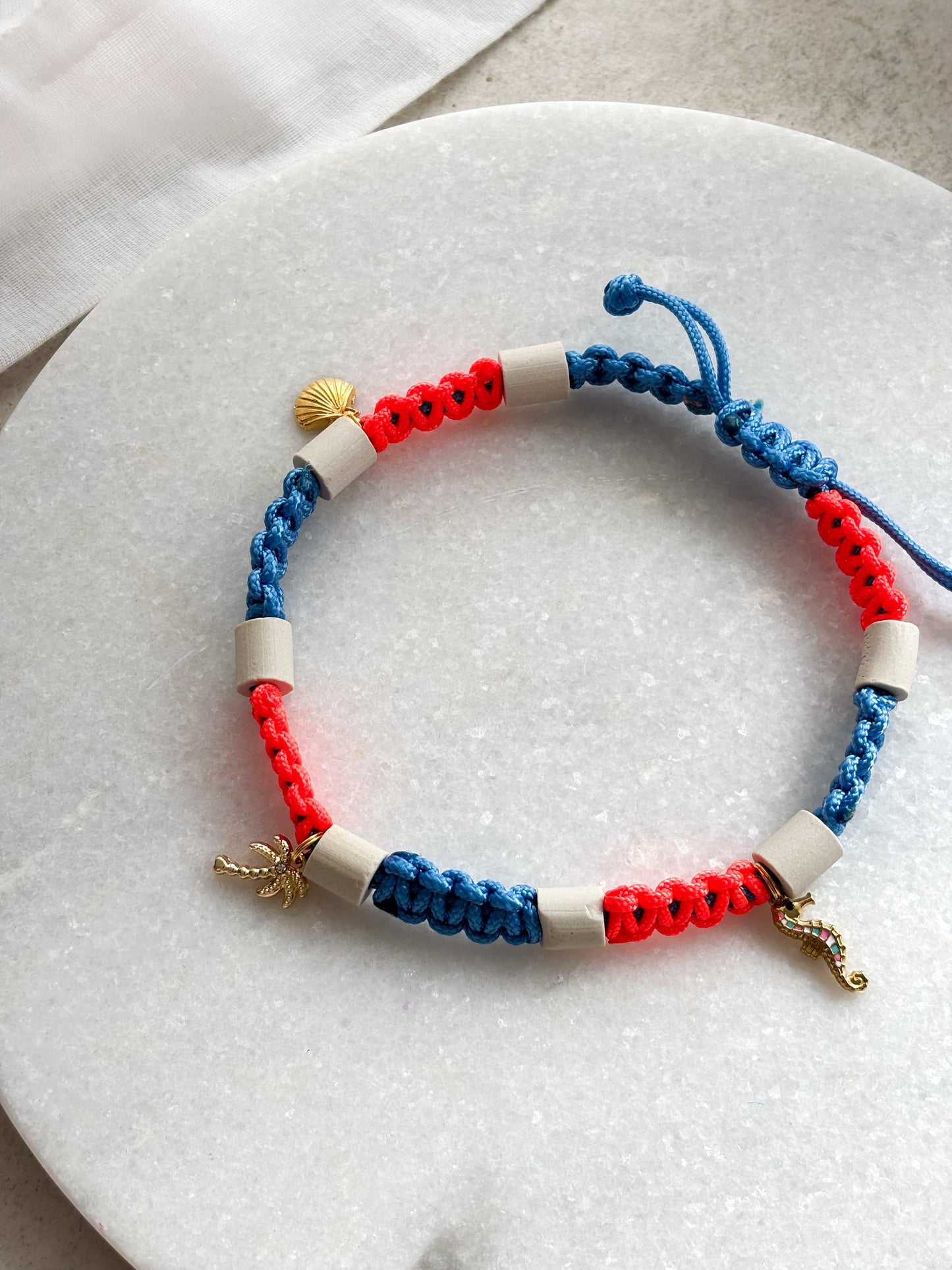 EM Keramik Kette Aloha Neon Blue