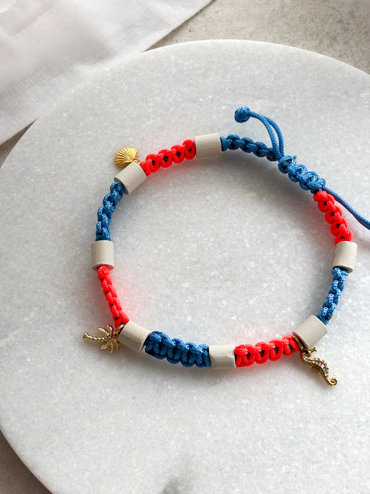 EM Keramik Kette Aloha Neon Blue