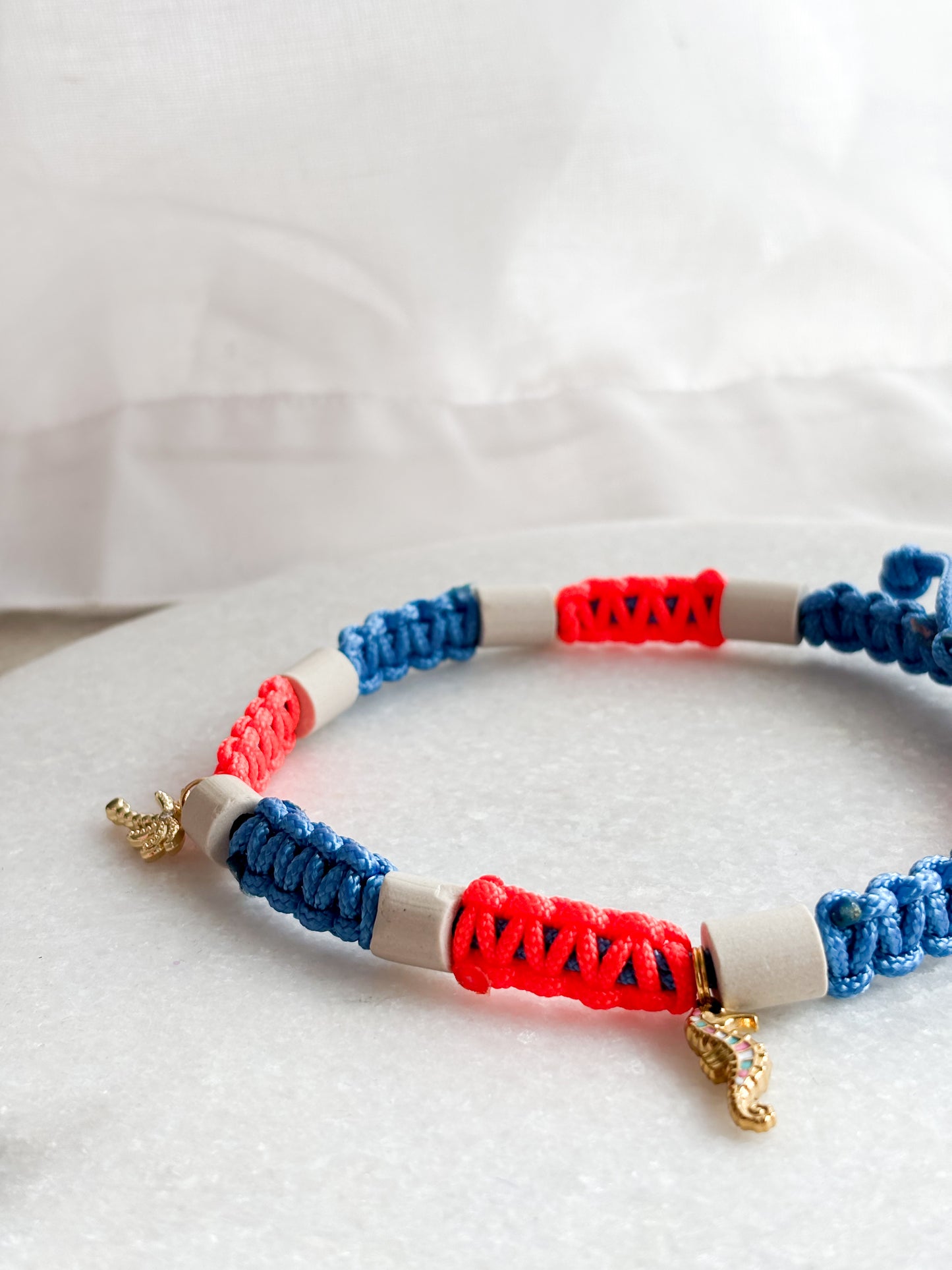 EM Keramik Kette Aloha Neon Blue