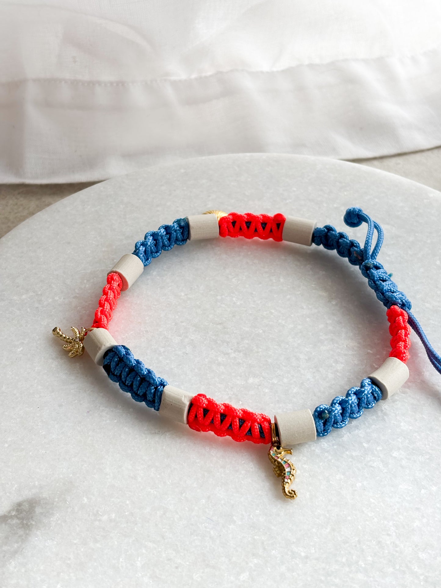 EM Keramik Kette Aloha Neon Blue