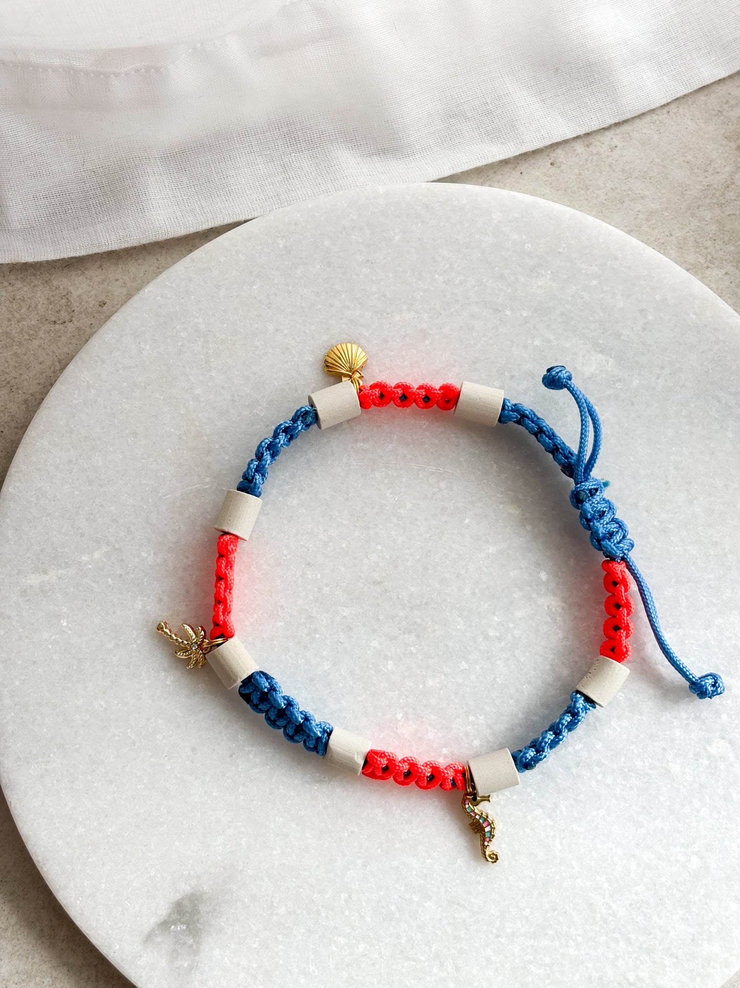 EM Keramik Kette Aloha Neon Blue